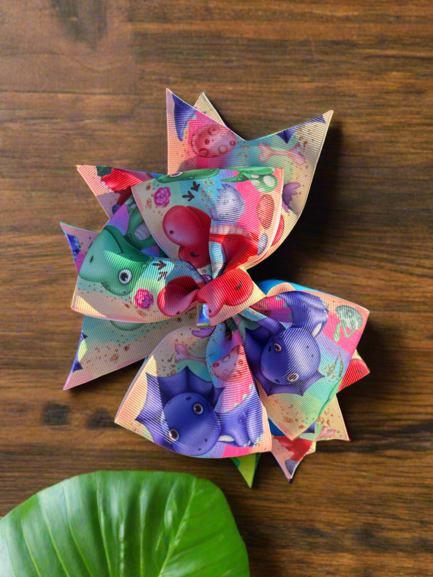 dinosaur hair bow