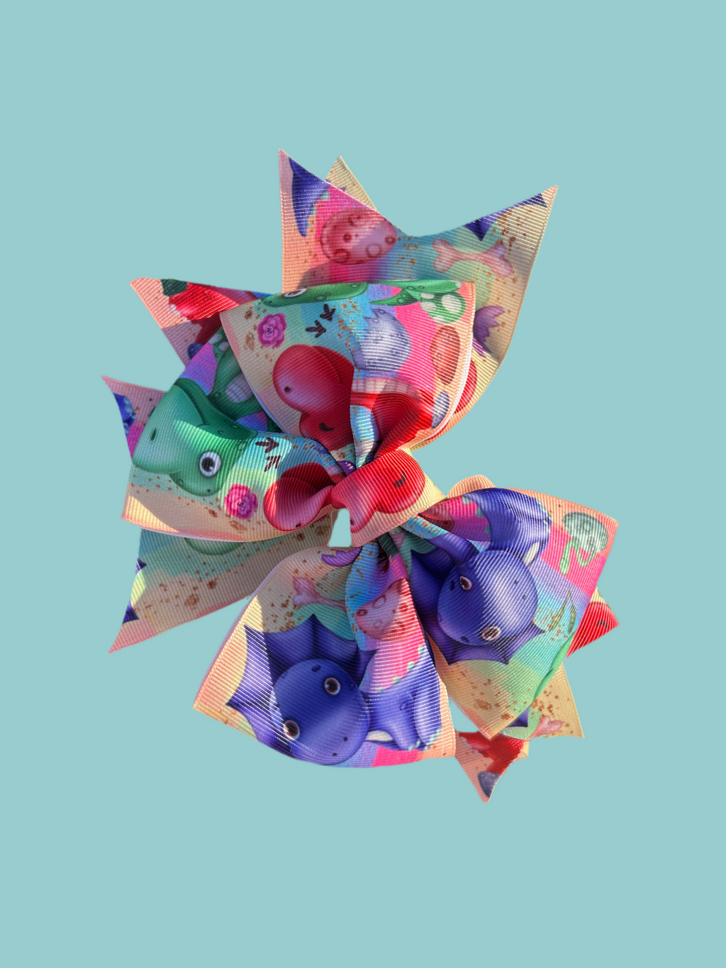 dinosaur hair bow