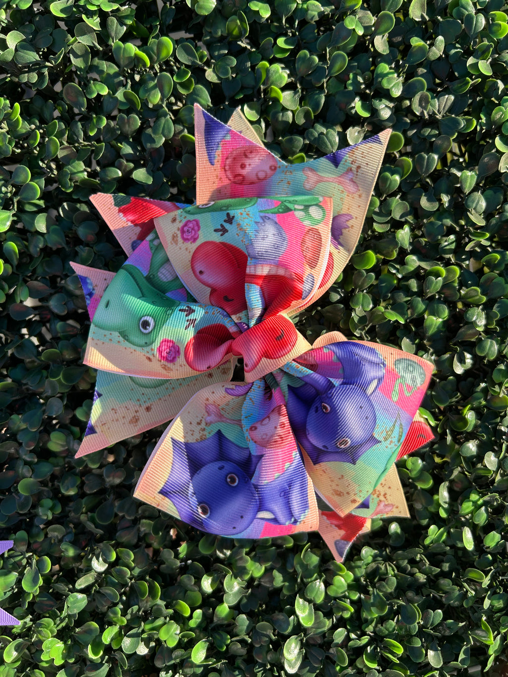 dinosaur hair bow