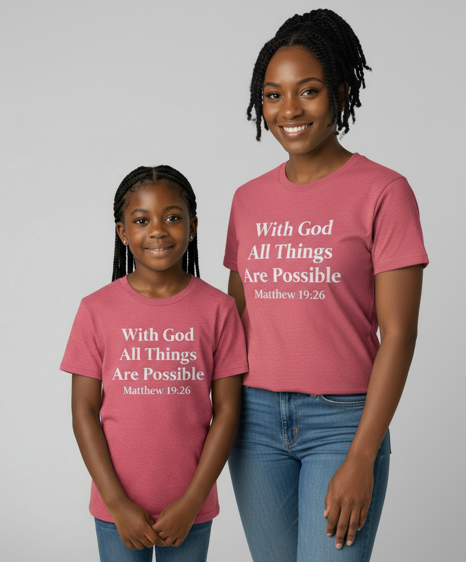 Majeja Bible Verse Matching Family T-shirt.