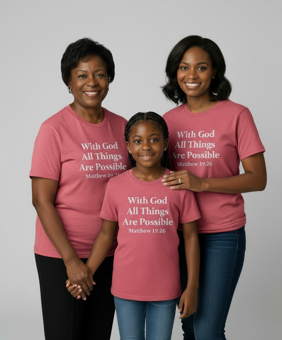 Majeja Bible Verse Matching Family T-shirt.