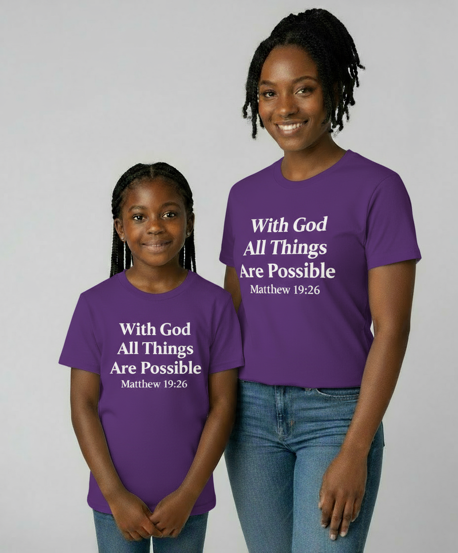 Majeja Bible Verse Matching Family T-shirt.