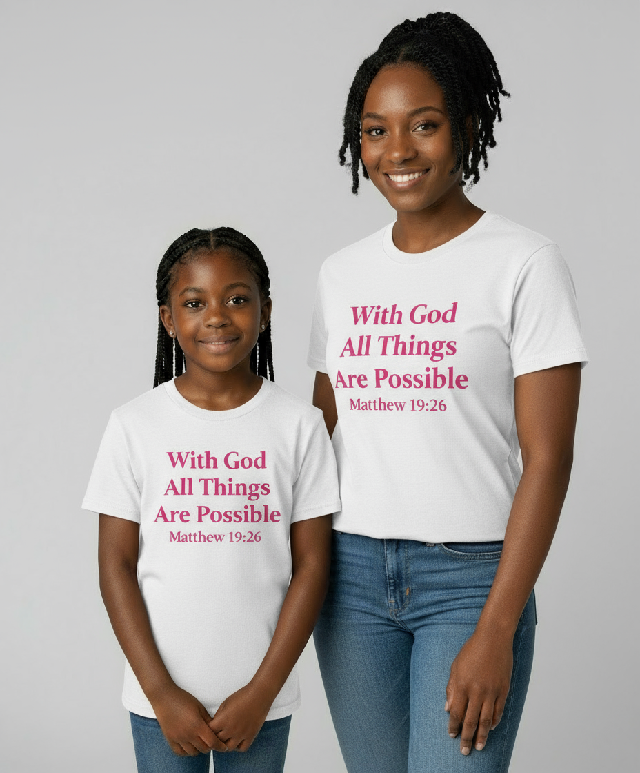 Majeja Bible Verse Matching Family T-shirt.